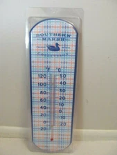 Open Road Brands Embossed Metal Thermometer 5.5"x18", Southern Marsh Collection
