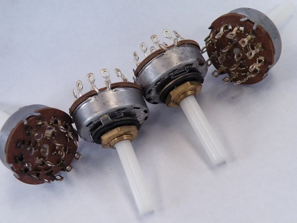 4 Pcs 4P3W 4 Pole 3 Way Rotary Switch Selector Vintage Wave Change AB 70g 541