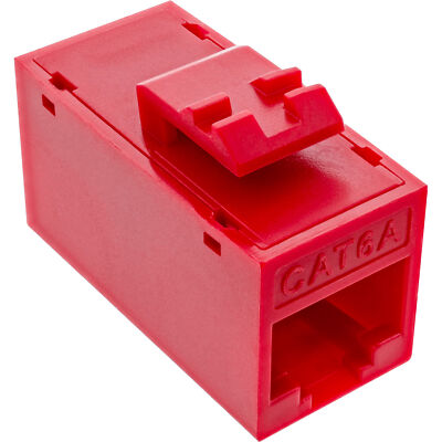 InLine  Keystone RJ45 Buchse/Buchse, ungeschirmt, Cat.6A, 8er Pack, rot