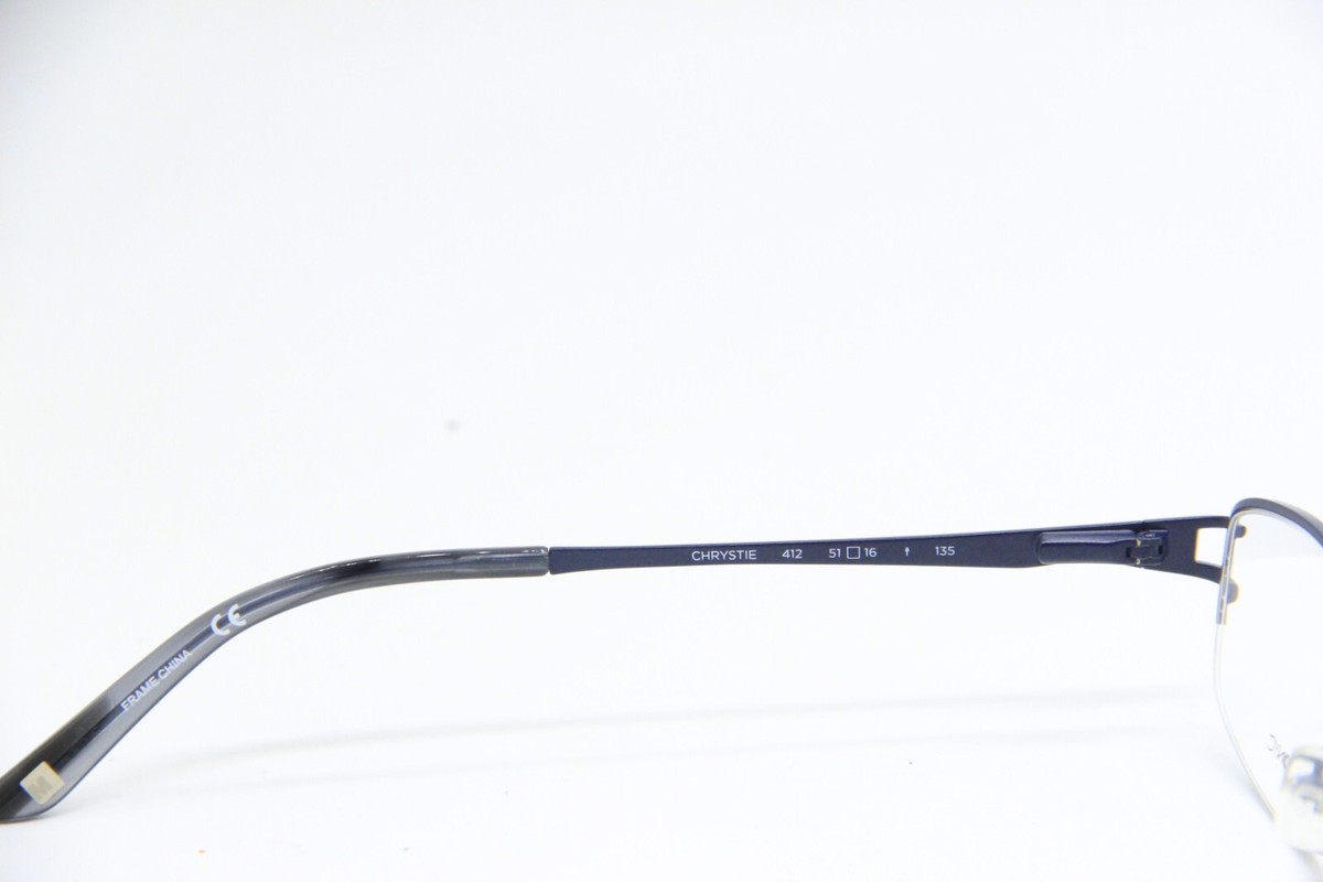 Marchon Nyc Chrystie 412 Midnight Blue Authentic Eyeglasses 51-16-135 MARCHON NYC CHRYSTIE 412 BLUE AUTHENTIC FRAMES EYEGLASSES 51  main image 3