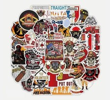 50pc FIREFIGHTER STICKERS, Great Set Compliments First Responder Firefighters
