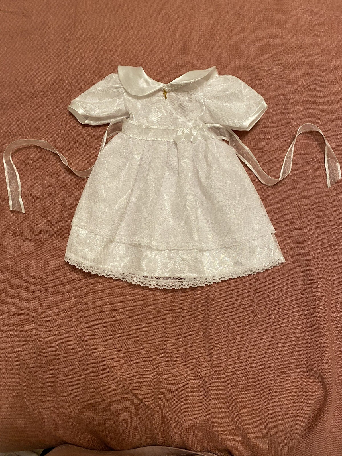 White First Communion Dress For 18 Inch Doll ( Doll Not Included)￼