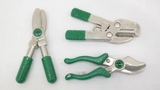 Vintage Hasbro Cool Tools Mini Metal Garden Tools w/ Green Handles Set of 3   VY