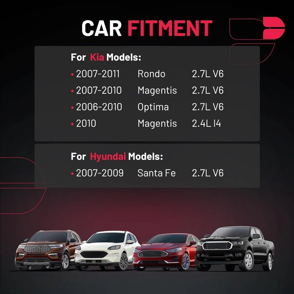UF558 6 Ignition Coil + Spark Plug for 2.7L Hyundai Santa Fe Kia Magnetis Optima - Image 3 of 4