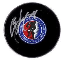 ROD LANGWAY WASHINGTON CAPITALS HALL OF FAME SIGNED AUTOGRAPHED LOGO PUCK COA