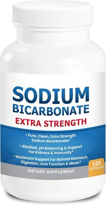 Sodium Bicarbonate Capsules Extra Strength Organic Use No Junk Tablet 1300 Mg