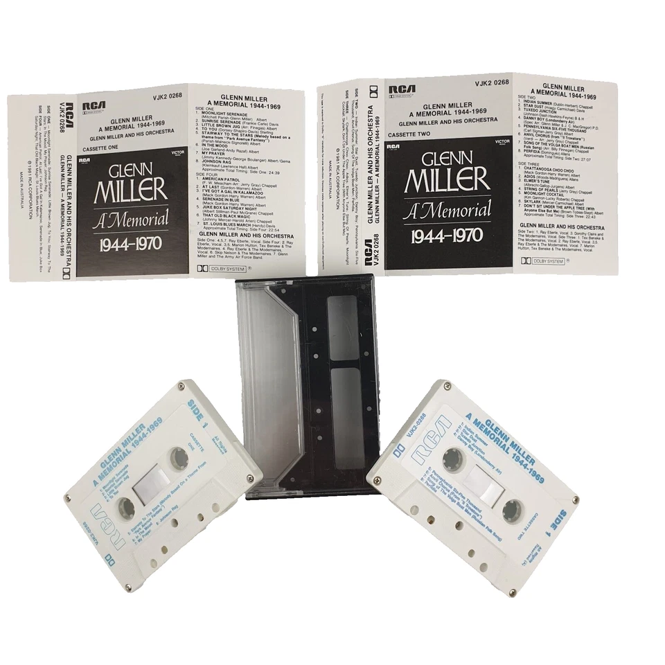 Glen Miller - A Memorial 1944 - 1970 Double Cassette Tape, Jazz, Big Band, VGC - Image 3 of 3