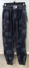 Lazy One Mens Joggers Drawstring Stretch Get Lost Bears Blue Gray Sweatpants XS