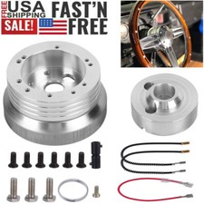 5 6 Hole Steering Wheel Polished Hub Adapter Flaming River Ididit For Gm Chevy 5 6 Hole Steering Wheel Polished Hub Adapter Flaming River Ididit For Gm Chevy