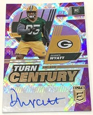 2022 Panini Elite Devonte Wyatt Turn of the Century RC Purple Autograph 36/49