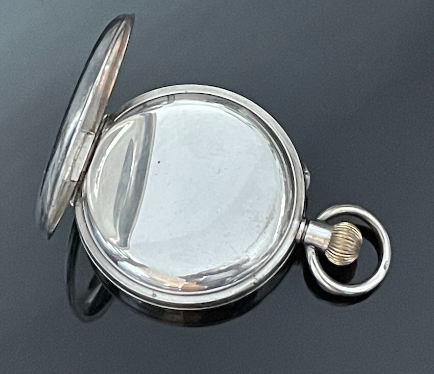 Lemania Solid Silver Chronograph Pocket Watch - image 4