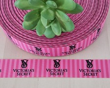 7/8" 1 YD Victoria Secret Grosgrain Ribbon VS Love Lingerie Ribbon