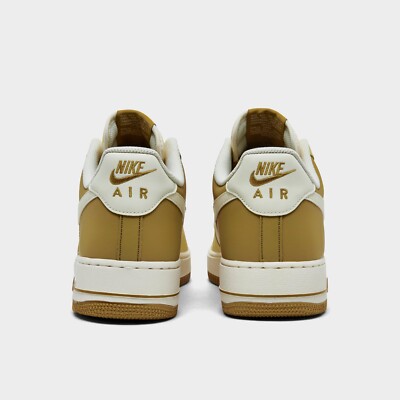 Nike Air Force 1 '07 Casual Shoes Bronzine Gold / White Sz 10