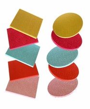 BULK Confezione da 5/10 Tamburi per Torte Culpitt Colorati Tavole Tonde/Quadrate Spessore 12mm