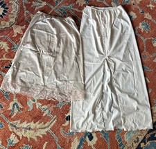 2 vintage 1950-60  s women  s Fancy half slips long and knee length medium -small