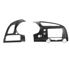 Carbon Fiber ABS Center Dashboard AC Air Vent Cover Set For Corvette C7 2014-19