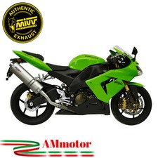 Mivv Kawasaki ZX-10 R 2004 Terminale Di Scarico Moto Marmitta Oval Titanio Alto