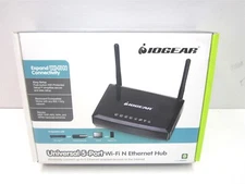 IOGEAR (GWU647) Universal Black 5-Port Wi-Fi N Ethernet Hub 