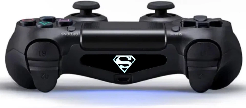 Nuevo SUPERMAN Barra de Luz Calcomanía Adhesiva Para Mando PS4 Playstation 4 Lote De (2) Foto 3 de 3