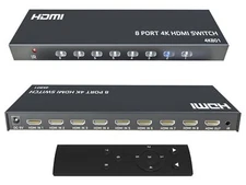 HDMI Switch - 8 Port HDMI Switch,HDMI Switcher 8 in 1 Out,4K HDMI Selector Bo...