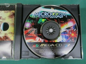 Mega CD Microcosm. spine card[half only], postcard, caution sheet. JAPAN. 13956