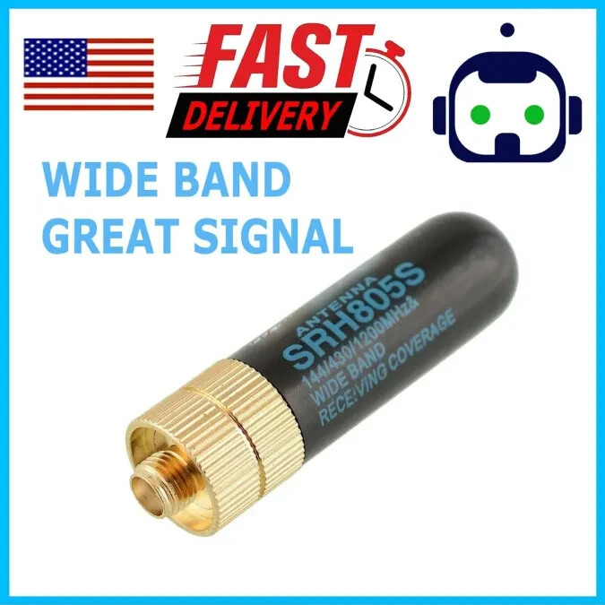 Dual Band Antenna SRH805S SMA-F For Baofeng GT-3 UV-5R BF-888s Ham Radio