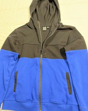 Ideology Hoodie Sweatshirt Boy Youth Size Medium Zip Up Color Block Blue Black
