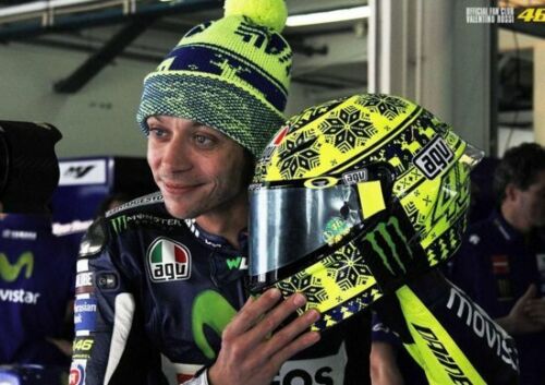 Miniature Helmet Minichamps Scale 1:8 Valentino Rossi Yamaha Sepang 2015 Moto GP - Picture 2 of 3
