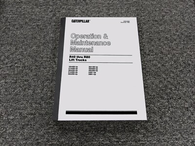Cat Caterpillar R40 R50 Lift Truck Forklift Operator Maintenance Manual ...