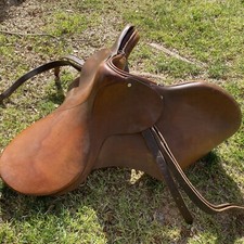 J.A. Barnsby  Sons English Jump All Purpose Horse Saddle Brown Leather Vintage
