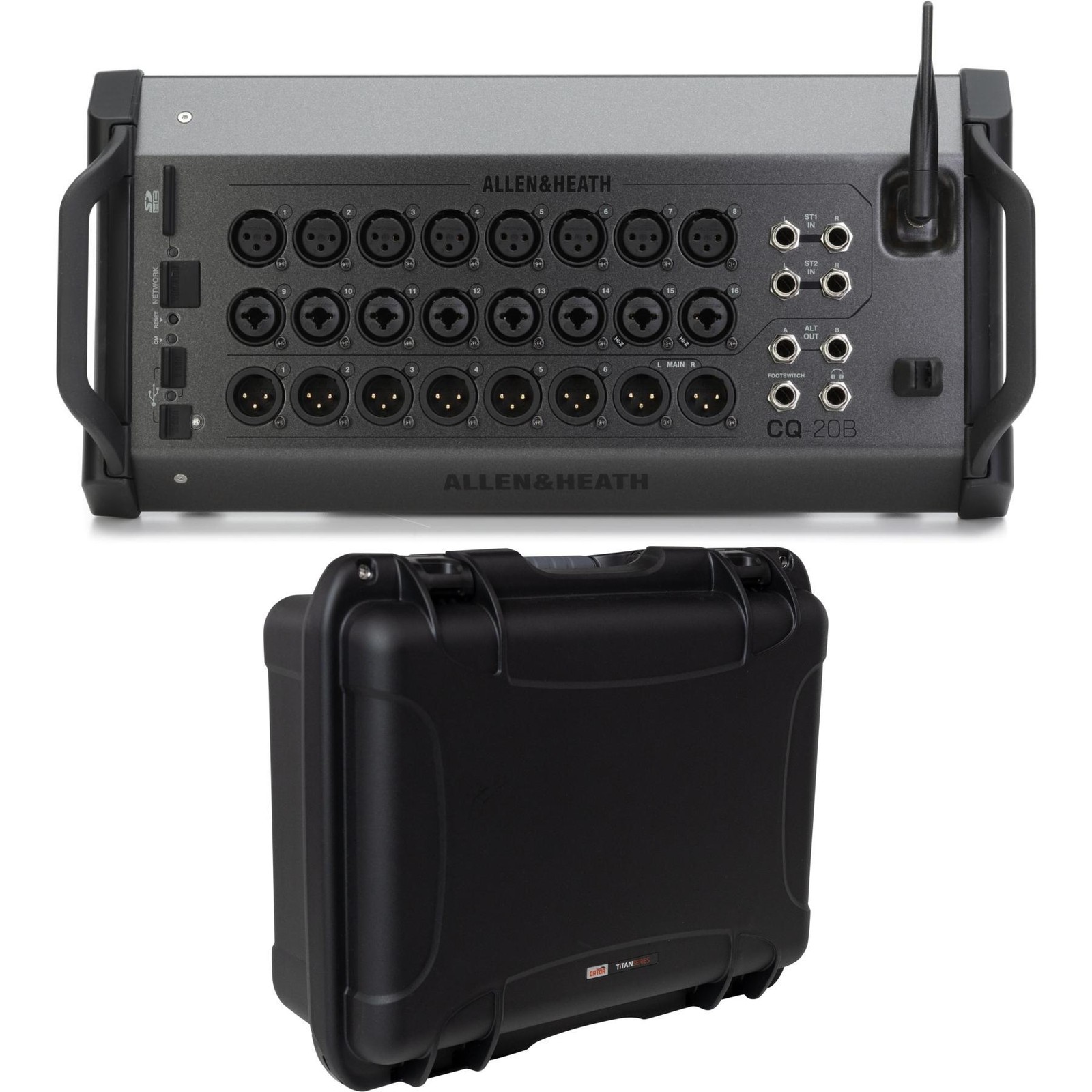 20-канальный цифровой микшер Allen - Heath CQ-20B для монтажа в стойку с корпусом серии Titan