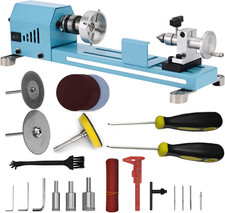 Mini Lathe Machine Multi-Purpose Lathe with Professional Tools Torno Para Madera