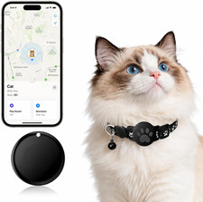 Pet Tracker,Gps Collar for Cats,Smart Tag,Waterproof Compatible with Find My,No