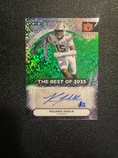 2025 Bowman's Best University Keldric Faulk Green Mini Diamond Auto /99 #BOA-KFA