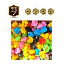 Celebrate Bath Time with 10 Mini Rubber Ducks - Fun Squeaky Toys for Kids