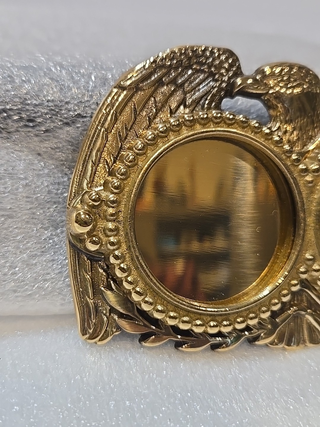 1980 Vintage Large Solid Brass Eagle Belt Buckle 2.5" x 4" by Baron Buckles