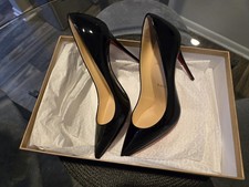 Christian Louboutin So Kate 100mm Black Patent Heels   EU 37 / US 7