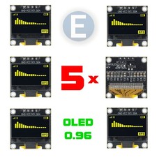 5pcs 0.96" yellow color I2C IIC 128X64 LED OLED LCD Display module for Arduino