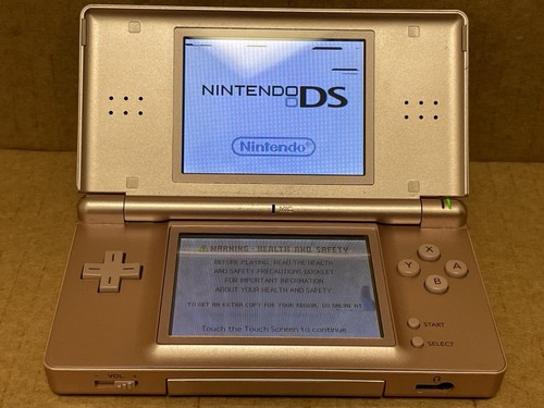 Nintendo DS Lite Nintendogs Rose Gold Pink Paw Print Console & Super Mario Bros - Picture 5 of 16