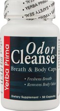 2 X Yerba Prima Odor Cleanse  Breath and Body -- 50 Capsules