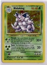 Nidoking 11/102 Holo Holo Rare Base Set Unlimited Pokemon Holo Lightly Played on eBay