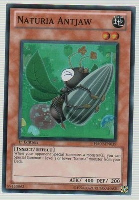 Naturia Antjaw - HA02-EN039 - Super Rare - 1st Edition - Moderately Played