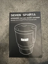 Seven Sparta Upgraded Car Cup Holder Expander with Offset Adjustable Base Black