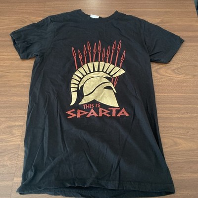 Vintage St. Tousmanof This Is Sparta Greek Roman Empire Black T Shirt Men s XS