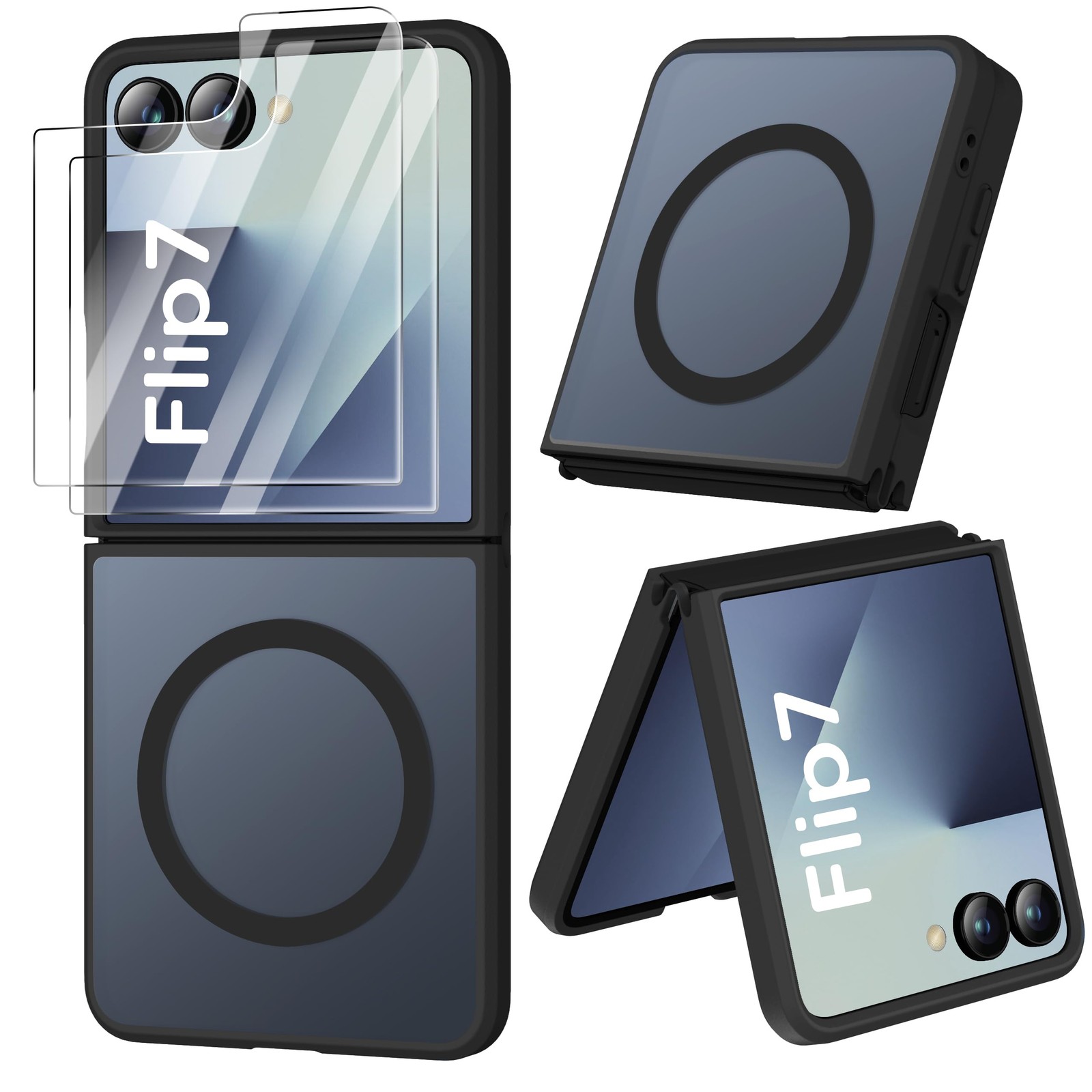 Coque Samsung Z Flip 7 MagSafe noire antichoc pour sécuriser votre smartphone en voiture
