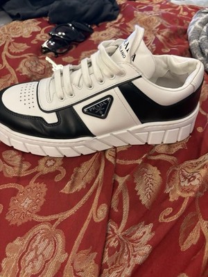 PRADA White and Black Panda Platform Sneakers 11 US 2EE378 | eBay