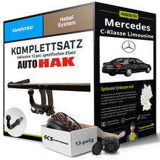 Für MERCEDES C-Klasse Limo. Typ W203 Anhängerkupplung abnehmbar +eSatz 13pol 00-