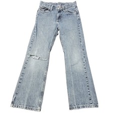 Wrangler Boys Jeans Light Wash Distressed Ripped Kids Size 10 6BRBWFD