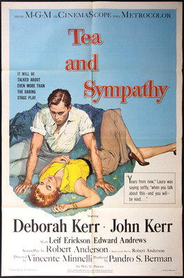 Tea and Sympathy ORIGINAL US One Sheet Film Poster Deborah Kerr Minnelli 1956