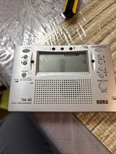 Korg Tm-40 Tuner Metronome Simultaneous Used Silver